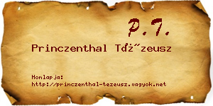 Princzenthal Tézeusz névjegykártya